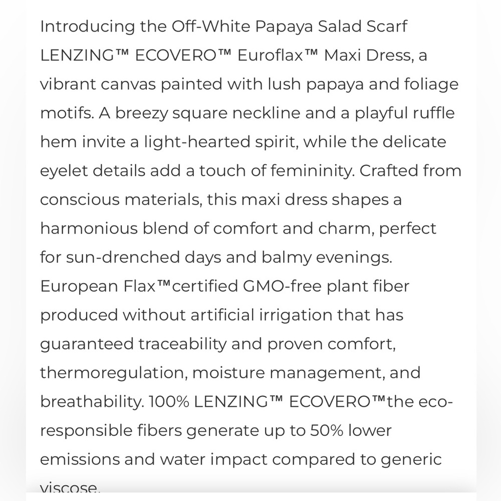 NWT FARM Rio Papaya Salad Scarf Off-White Knit Maxi Dress. Size XS - Picture 16 of 16